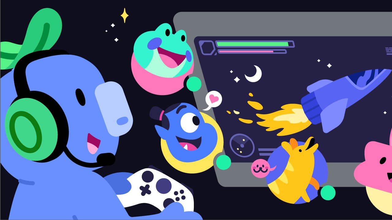 discord on ps5 gaming illustration