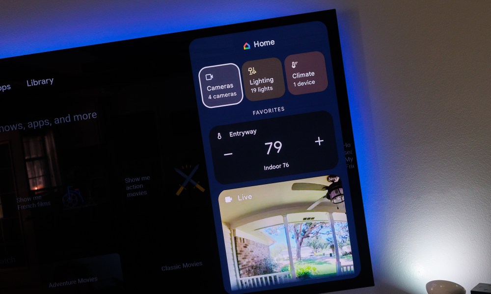 The Home Panel on Google TV Streamer.