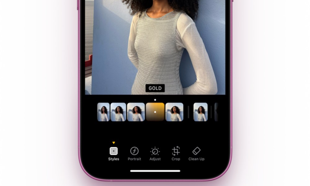 A close-up screenshot of Photographic Styles on the iPhone 16.