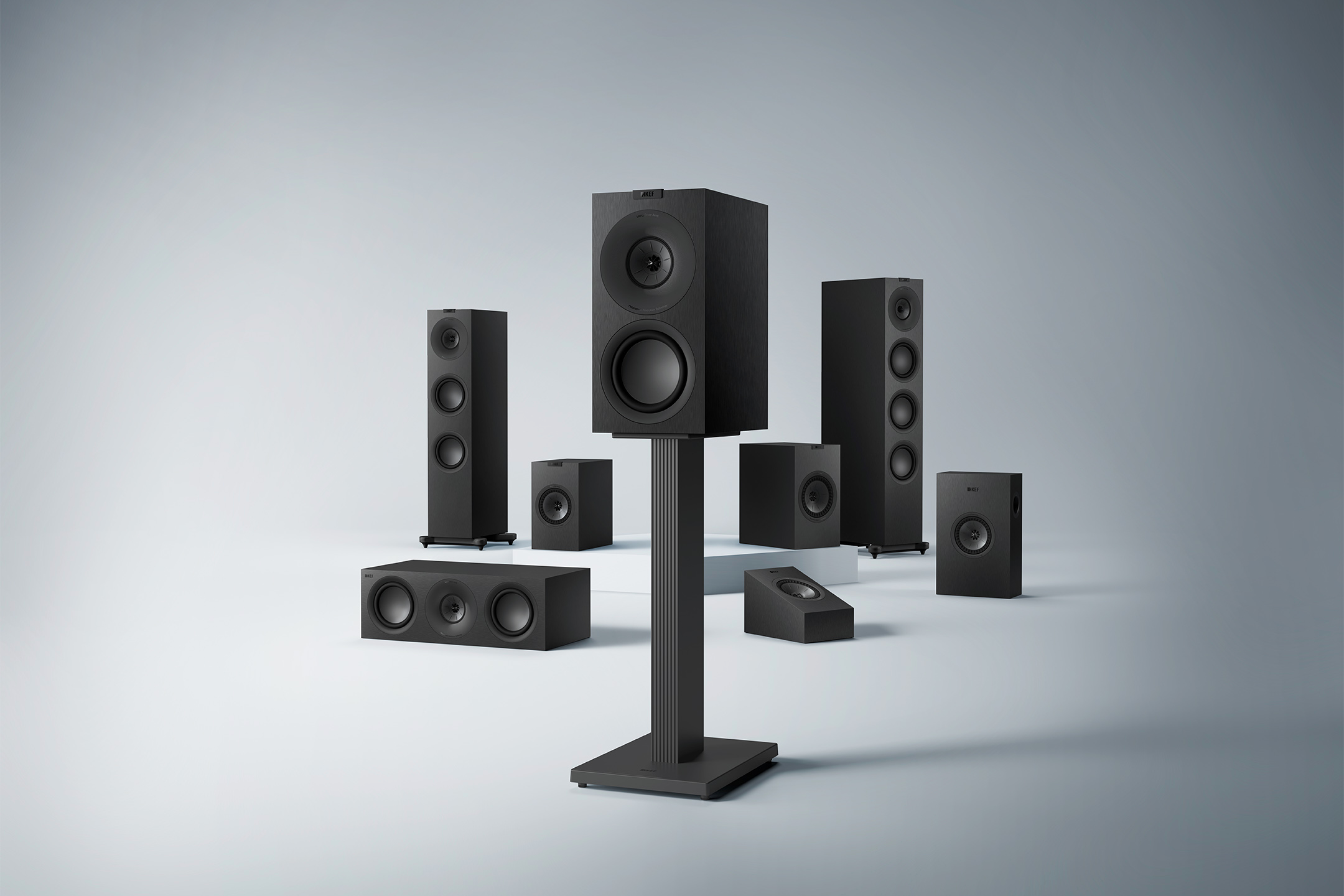 The KEF Q Series Meta speakers.