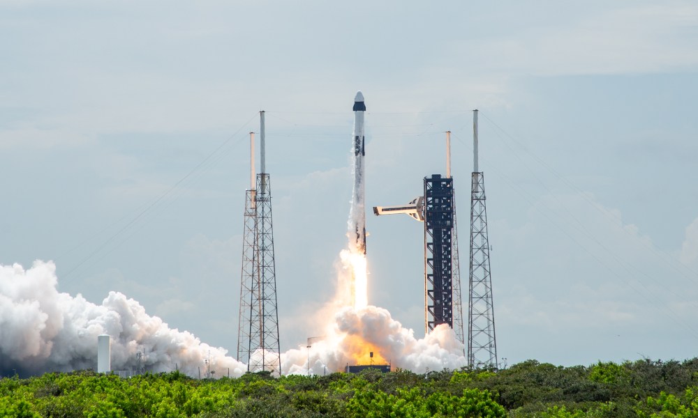 A SpaceX Falcon 9 rocket carrying the company’s Dragon spacecraft is launched on NASA’s SpaceX Crew-9 mission to the International Space Station with NASA astronaut Nick Hague and Roscosmos cosmonaut Aleksandr Gorbunov onboard, Saturday, Sept. 28, 2024, from Cape Canaveral Space Force Station in Florida.