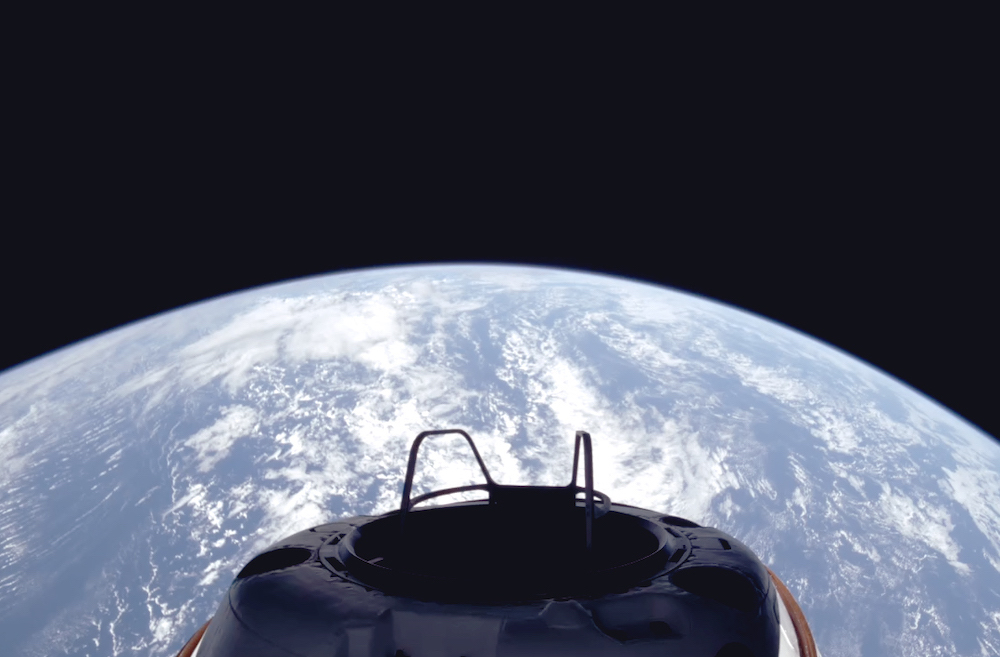 Earth as seen from the Crew Dragon spacecraft during SpaceX's Polaris Dawn mission.