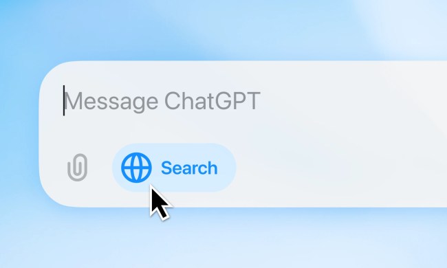 The ChatGPT Search icon on the prompt window